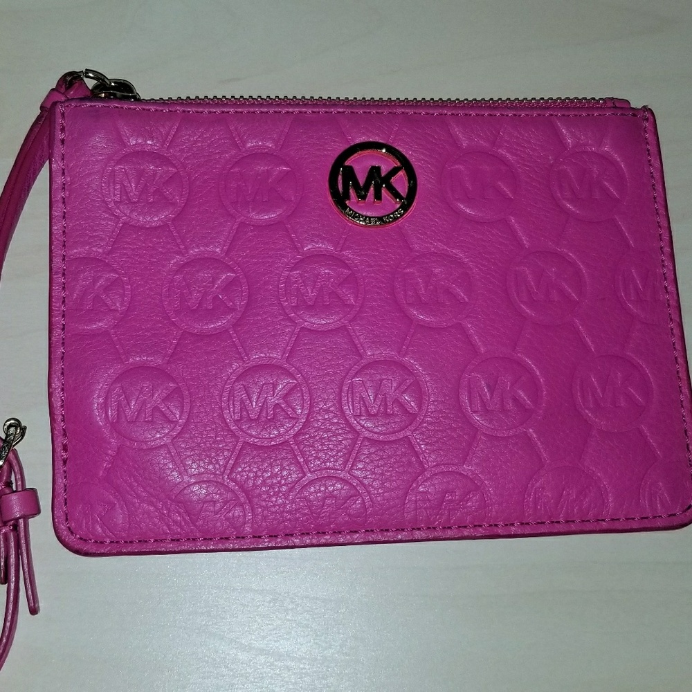 Michael Kors Pink Wristlet Leather